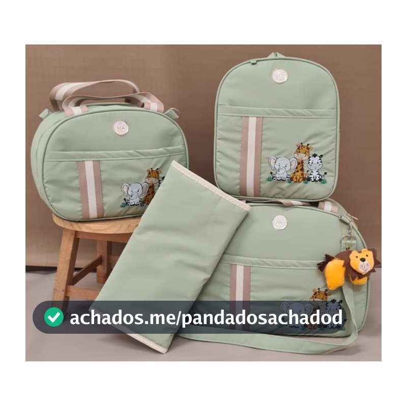bolsa maternidade em safari com mochila e trocador
