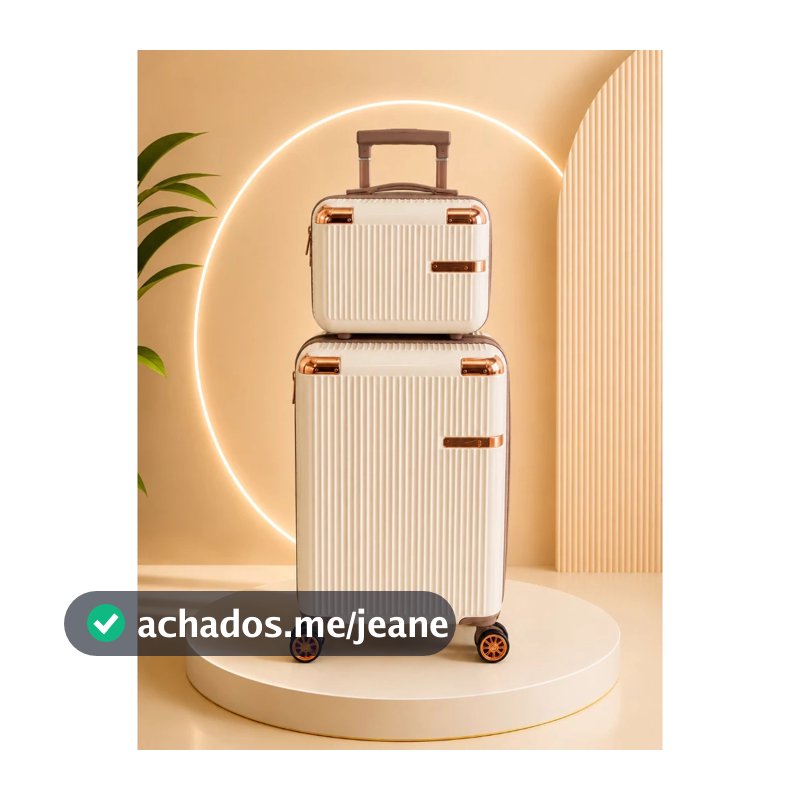 Conjunto Mala De Viagem 10KG E Frasqueira Cadeado TSA Roda Dupla 360° PROMOÇÃO