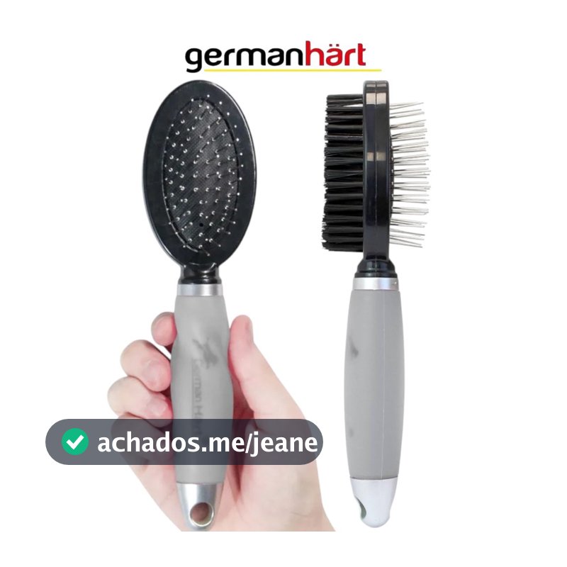 Escova Dupla Germanhart M Gel para Pets 🐈🐶 Cachorros Gatos Remoção de Nós e Emaranhados