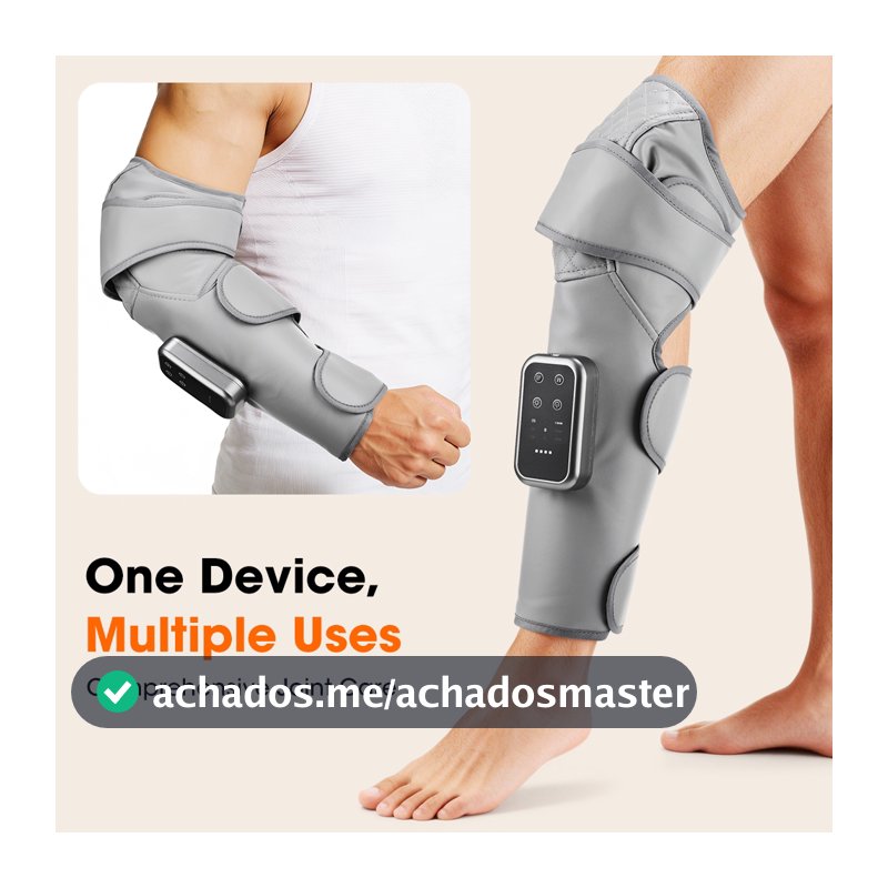 Massageador De Pernas 2 Em 1 Com Compressão De Ar E Calor , Pressão De 3 Velocidades Terapia De Constante Para Panturril