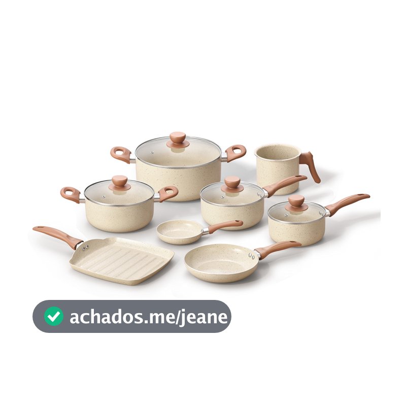 KIT 8 PANELAS COM ANTIADERENTE CERÂMICO TERRARA - OIKOS