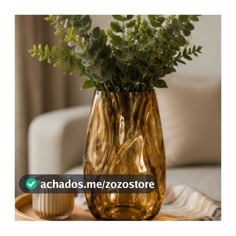 Vaso de Vidro Grosso Primeira Linha Forma Irregular Ebenezer