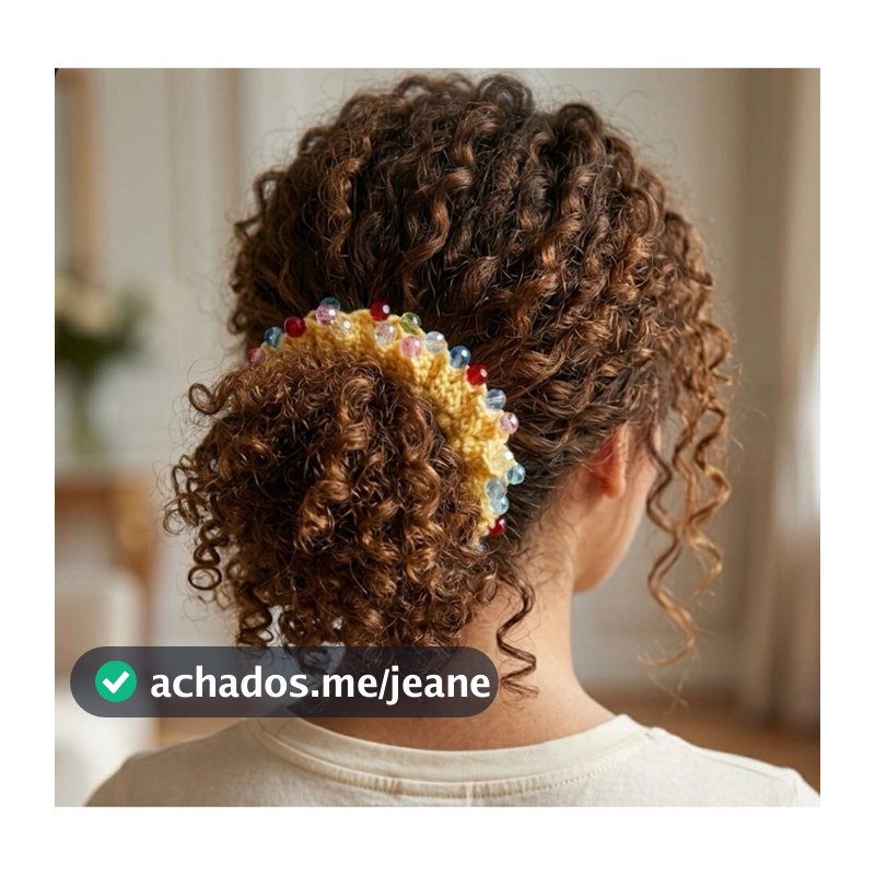 Cod A09 / Scrunchier , xuxinha Crochê Colorido /dorama/produto de sortidos /Xuxinha de Cabelo Anti-Frizz Artesanal