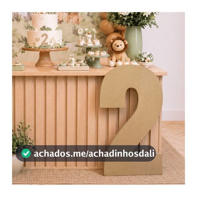Números 60cm Decorativos MDF Cru Base Apoio Chão Festas Eventos Cenário