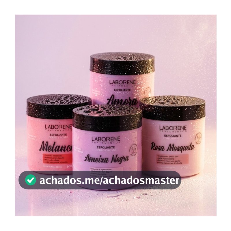 Esfoliante Corpo e Rosto Skincare 500g/Clareador Auxilia no Clareamento da Pele - Laborene