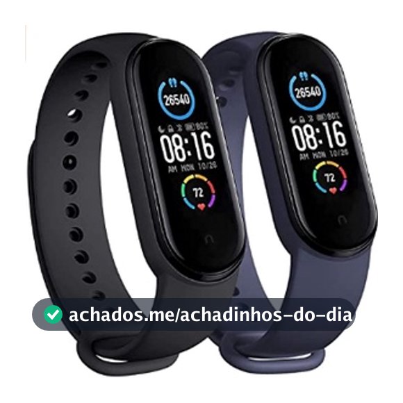Kit 2 Pulseiras p/Mi Band 10 9 8 7 6 5 4 3 Silicone PREMIUM [Envio HOJE]