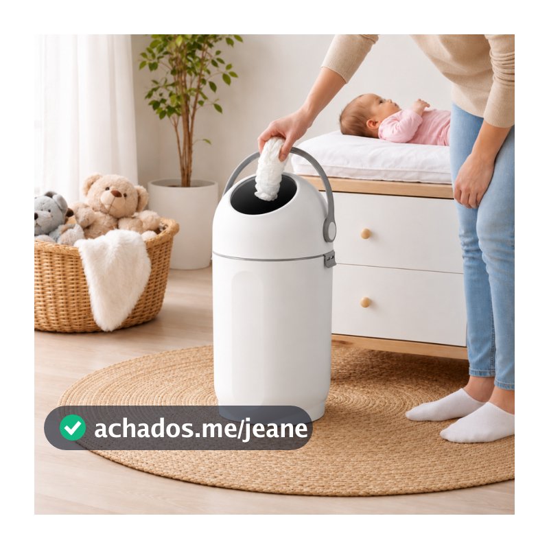 Lixeira Anti Odor Bebê 12 Litros Lixo Anti Odor Fralda Lixeira Para Quarto de Bebê