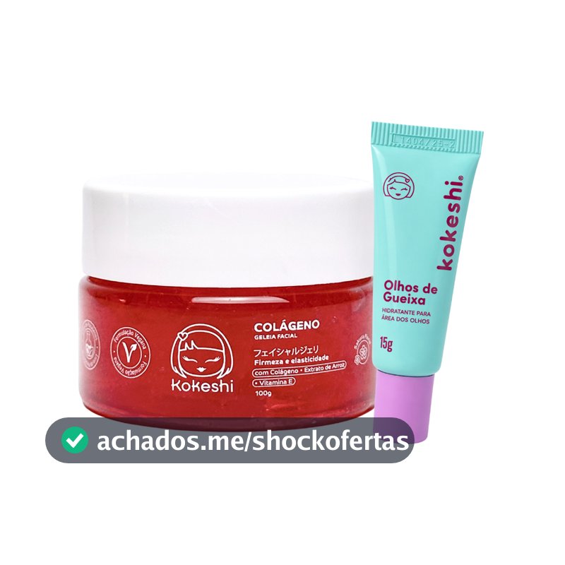 Kit Skin Care Geleia de colágeno e olhos de gueixa kokeshi