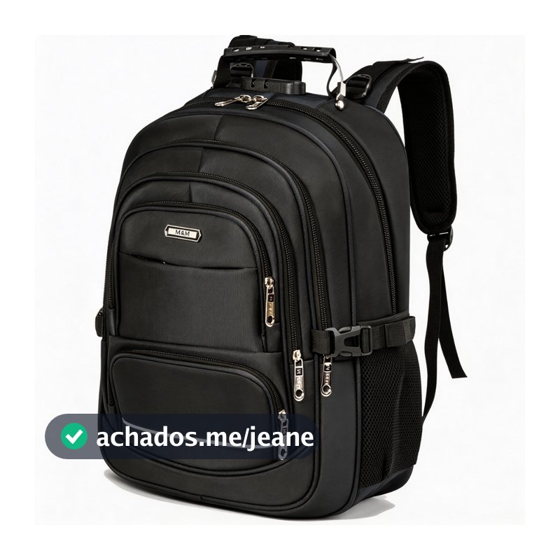 Mochila Grande Unissex Resistente à Água Antifurto e Durável com Alças Reforçadas para Trabalho e Escola