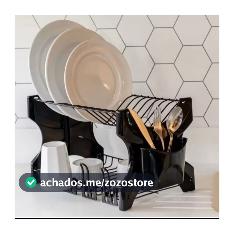 Escorredor Duplo De Louça ROMA Cozinha Pratos e Talheres Top