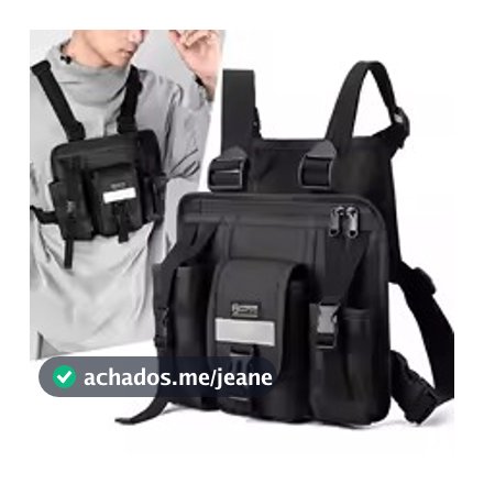 Pochete De Peito Chest Bag Caminhada Mochila Frontal Velcro