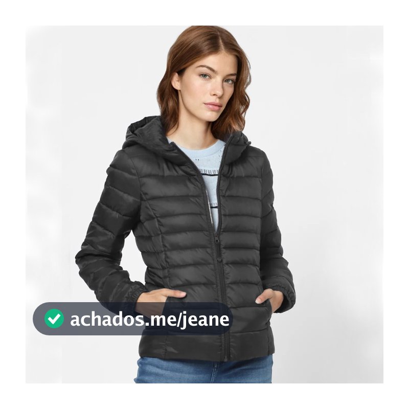 Bobojaco Jaqueta Puffer Feminina Moda Inverno Quentinha