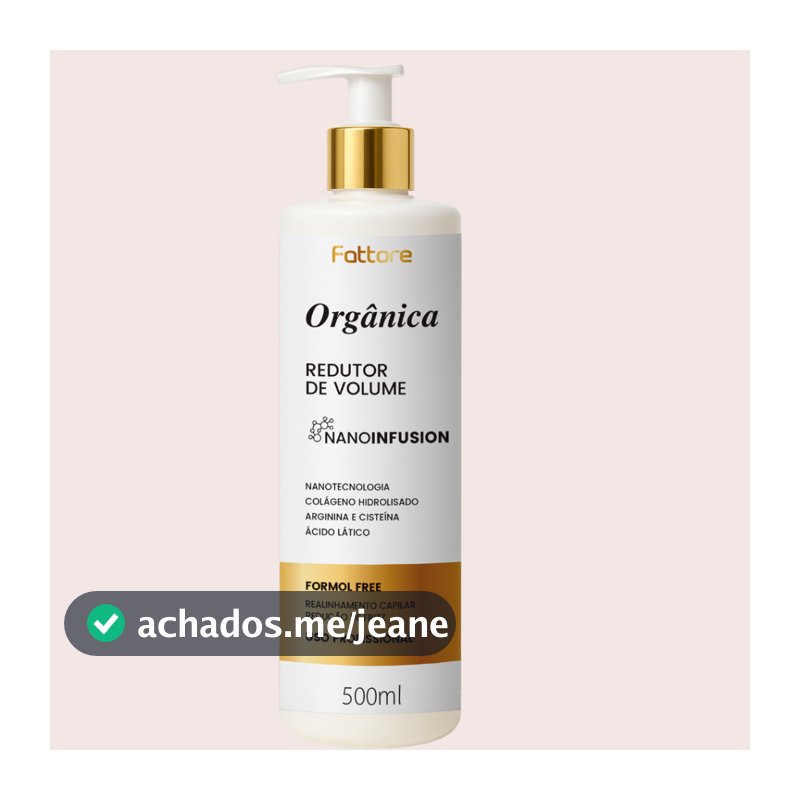 Fattore Redutor de Volume Orgânica  – Antifrizz, NanoInfusion e Brilho Profissional