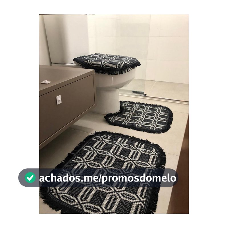 Jogo De Tapete Conjunto Banheiro 3 Peças Luxo Qualidade Promoção Decoração