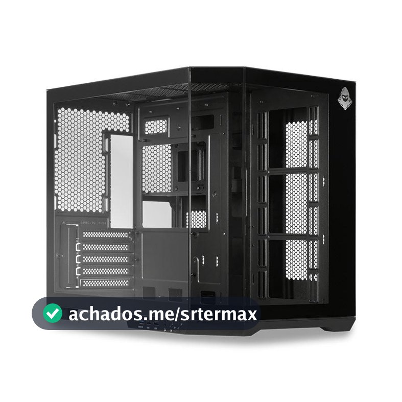 Gabinete Gamer Aquário Mancer CV700L, Mid Tower, Lateral De Vidro, Preto, MCR-CV700L-BK