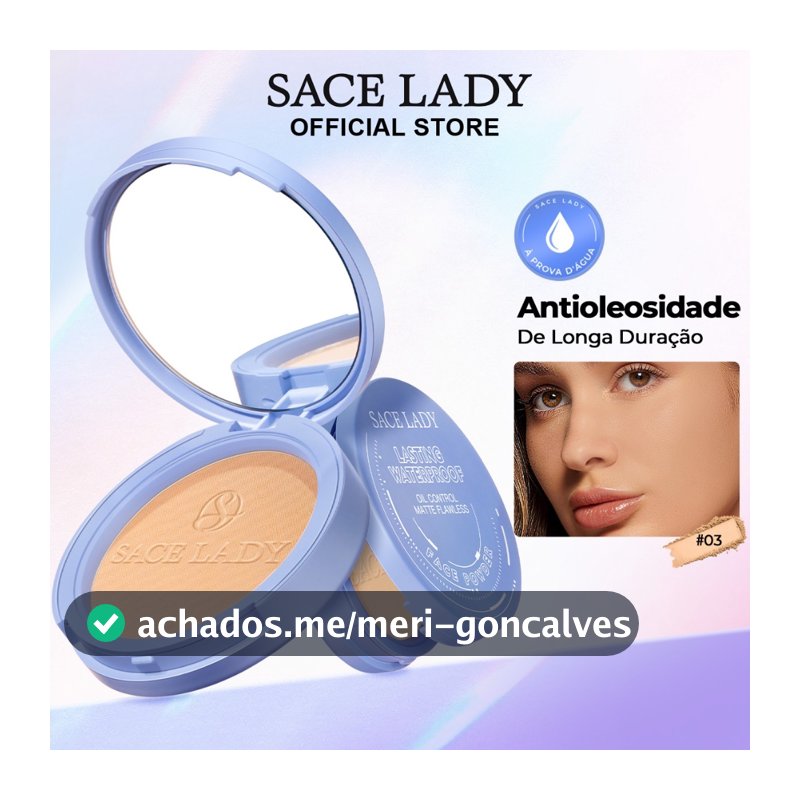 Pó Compacto SACE LADY Controle De Óleo Maquilhagem De Longa Duração Pó solto