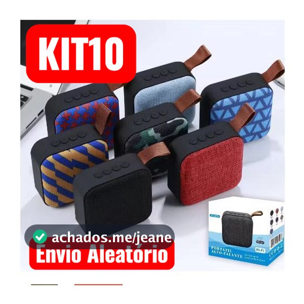 Kit 5/10/15 Mini Caixa de som Portátil Sem Fio Bluetooth Com Alça USB/SD