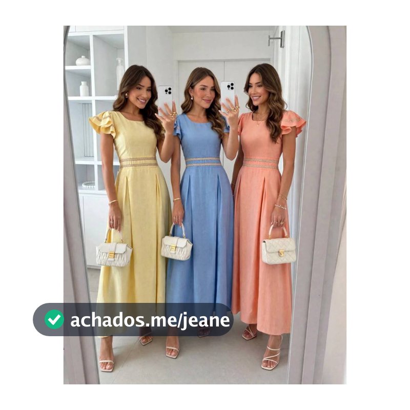 Vestido longo duna linho manga princesa com bojo e lastex nas costas moda evangélica elegante /festa/madrinha/casual
