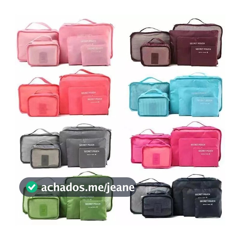 Organizador De Mala De Bagagem Viagem Kit 6 Necessaire Bolsa SusStore
