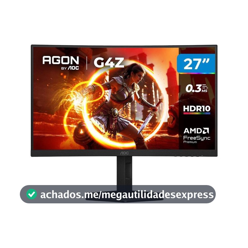 Monitor Gamer Curvo AOC Gaming C27G4Z/P 27" Full HD 300Hz 0,3ms HDMI C27G4Z/P/57