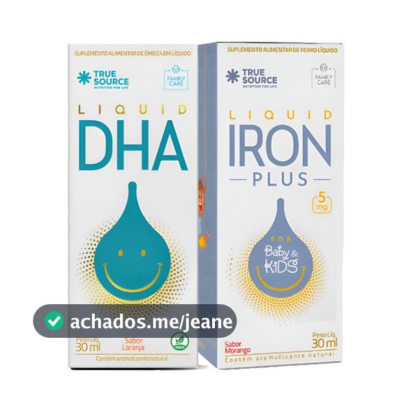 1x Dha Liquid 30ml + 1x Iron Liquid 30ml True Source Natural