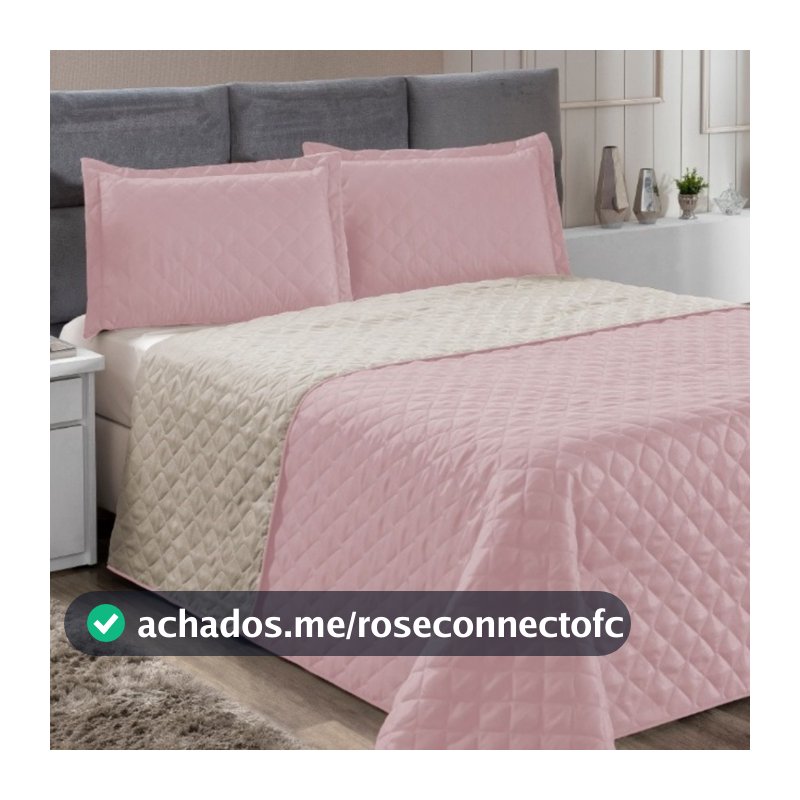 kit Colcha Cobre Leito Casal Dupla Face 3 Peças