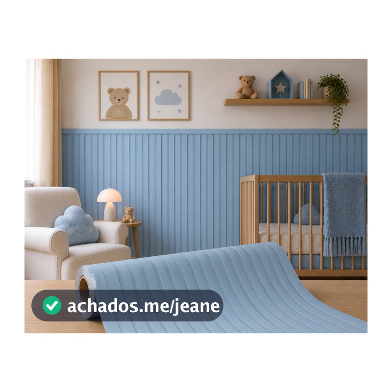Papel De Parede Adesivo Ripado Varios modelos Meia Parede Vinil Lavável Fosco Quarto Infantil Sala