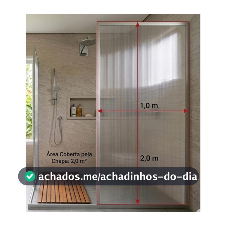 Kit Box Banheiro Policarbonato 1m x 2m