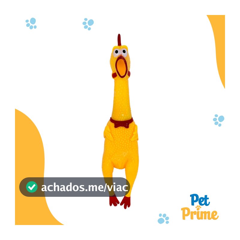Brinquedo Galinha para Cachorro com Apito Sonoro e Interativo Savana Pet