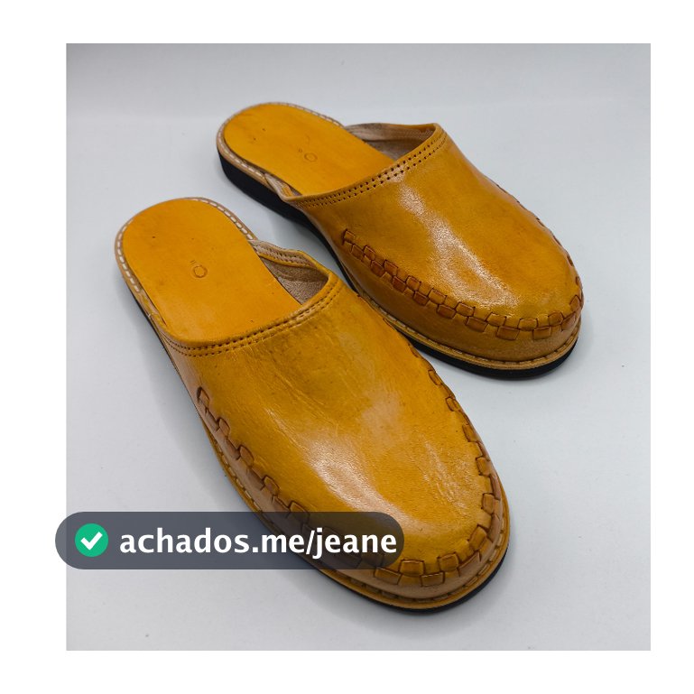 Mule de couro Xagrim Mule em couro Sandalia Mabuche Branco Bico Trançado Natural