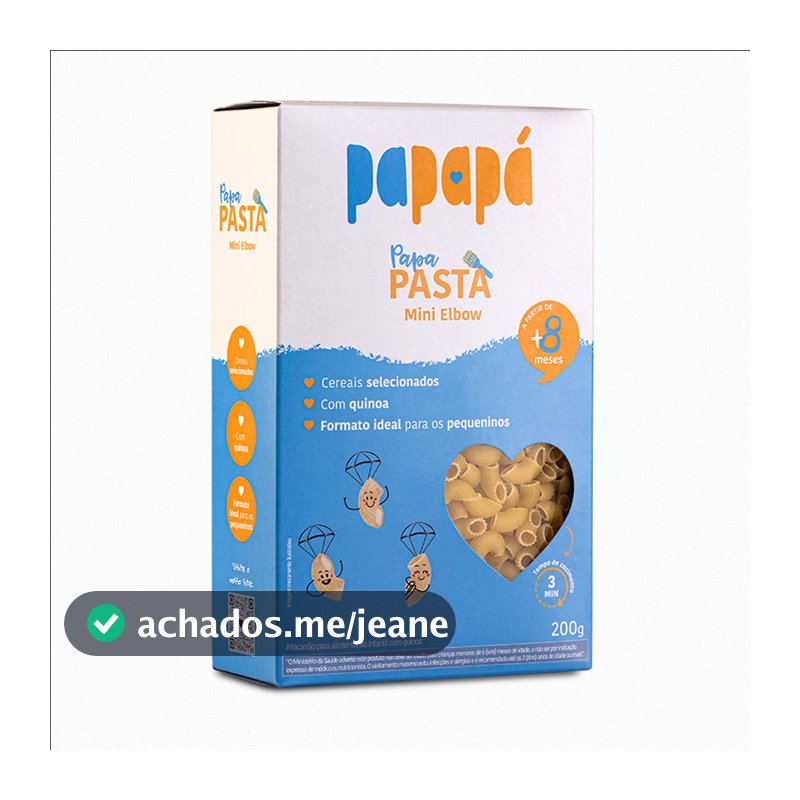 Macarrao Infantil Mini Elbow com Quinoa Papapa 200g