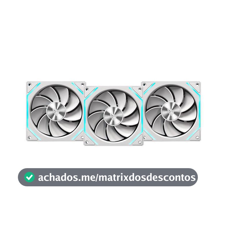 Kit Ventoinha Pichau Ventus NX Reverse, ARGB, 3x120mm, Branco, PCH-VTNXR3-WH01