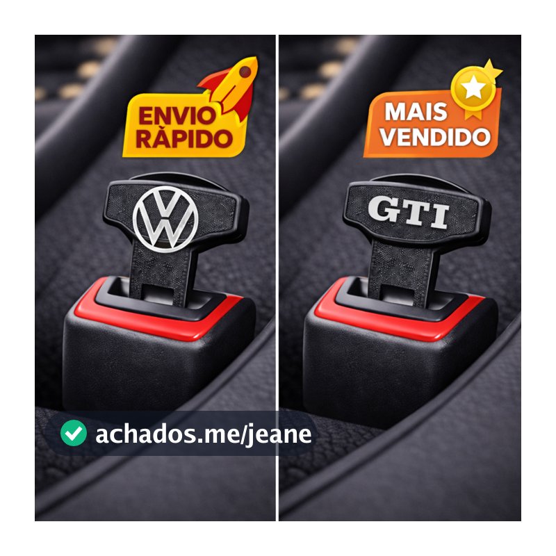 Kit 2 Clip Par Cinto de Segurança Universal  Fivela Alarme Cinto Carro VW Volkswagen GTI Golf Polo