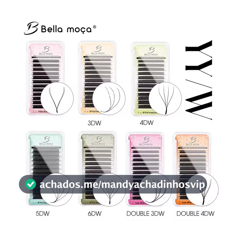 Bella moça YY/3D/4D/5D/6D/8D W Cílios 0.07 D/M Curl Natural Macio Cílios Profissionais Envio Do Brasil