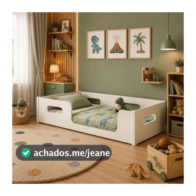 Cama Infantil Juvenil Montessoriana Com Colchão Para Crianças Menino Menina Bebe