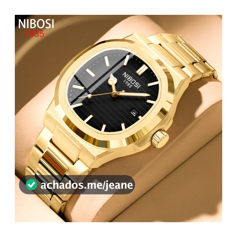 NIBOSI Relógio Masculino De Moda Simples De Quartzo Luminoso À Prova D'água 2632