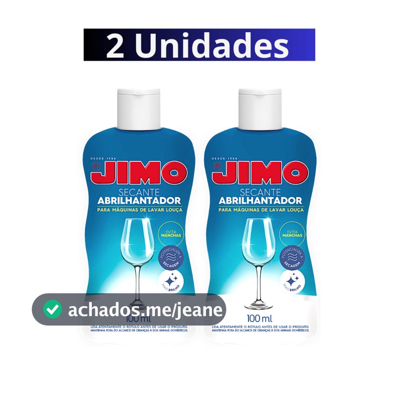 2UN Secante de Lava Louças Abrilhantador Jimo 100ml