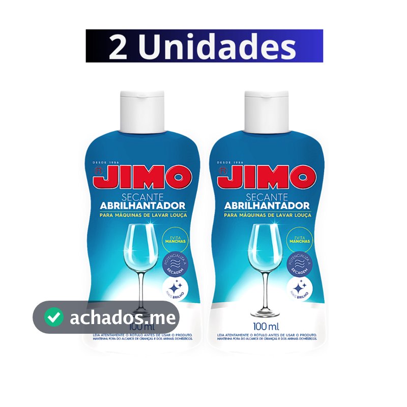 2UN Secante de Lava Louças Abrilhantador Jimo 100ml