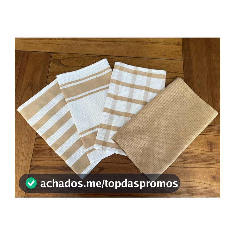 Kit 4 Panos de Copa Atoalhados 60x40cm – Pano de Prato
