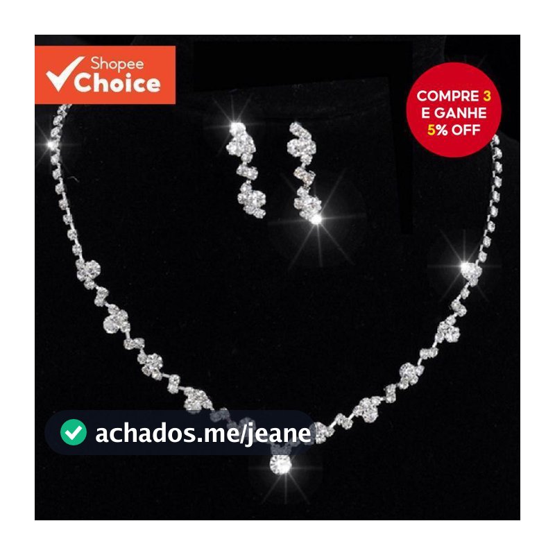 Conjunto De Colar De Zircônia Cúbica E Anel Ea Elegante Presente De Festa De Casamento Brilhante Para Mulheres
