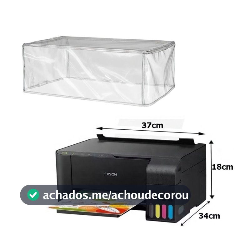 Capa Impressora Epson L3250 L1250 L3150 L4150 L4160 L6161 L3110 L3210 L4260 Toda Transparente