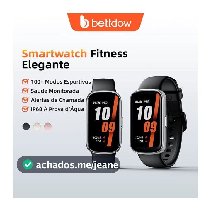 Rastreador de atividades físicas inteligente Bettdow, à prova d'água IP68, função "Encontrar meu dispositivo"