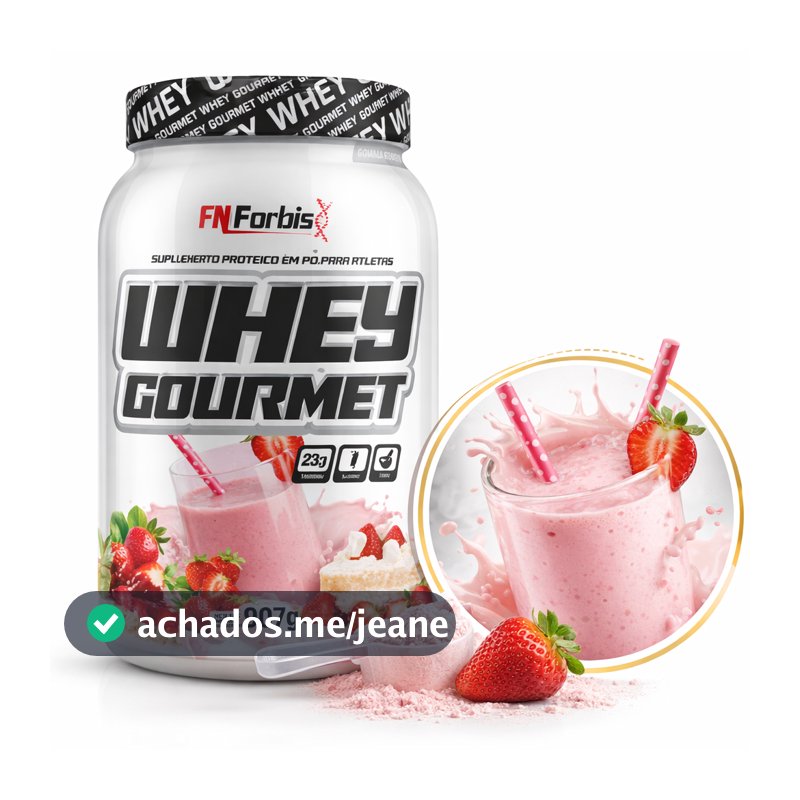 Whey Protein Gourmet 907g ZERO ADIÇÃO DE AÇÚCARES Pote FN Forbis Escolha seu sabor