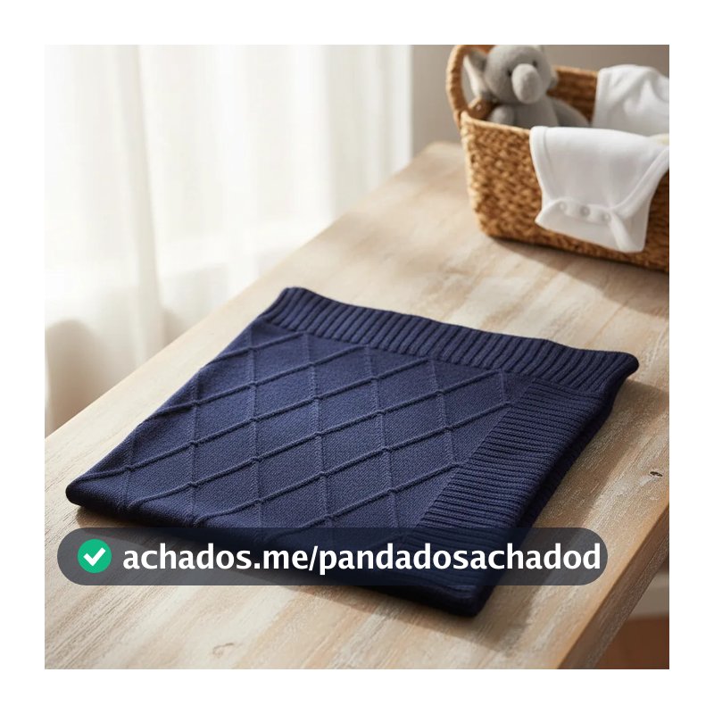 Manta Para Bebê Em Tricô Pipoquinha Saída De Maternidade Macia