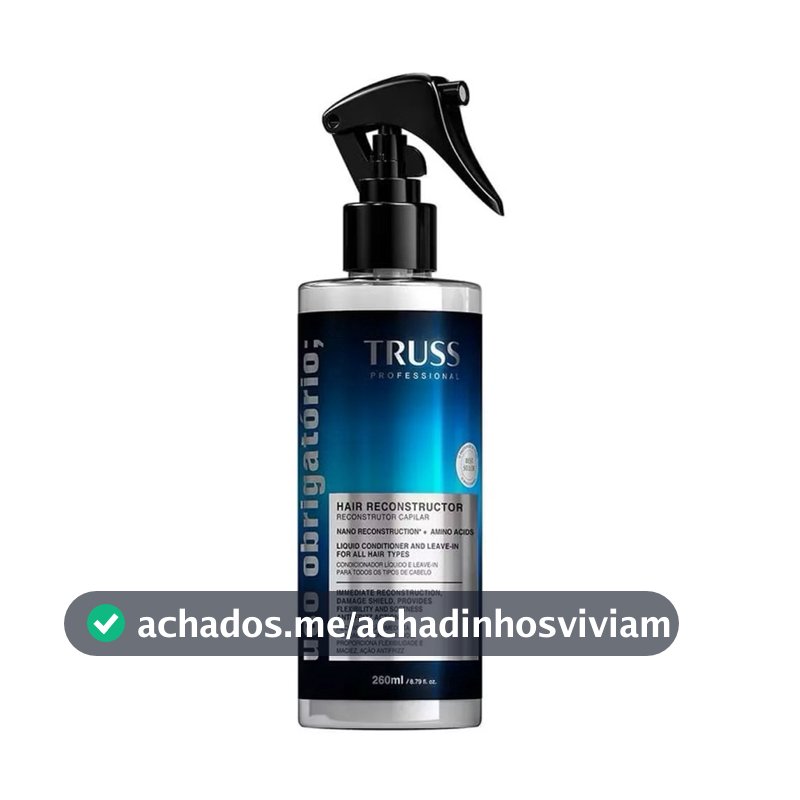 Truss Uso Obrigatório Leave-in Reconstrutor 260ml | Proteção Térmica, Brilho e Reparação Imediata