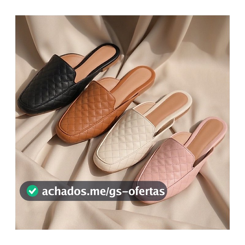Sandália Feminina Sapatilha Ortopédica Salto Baixo Mule Confortável Elegante Casual - Promoção !