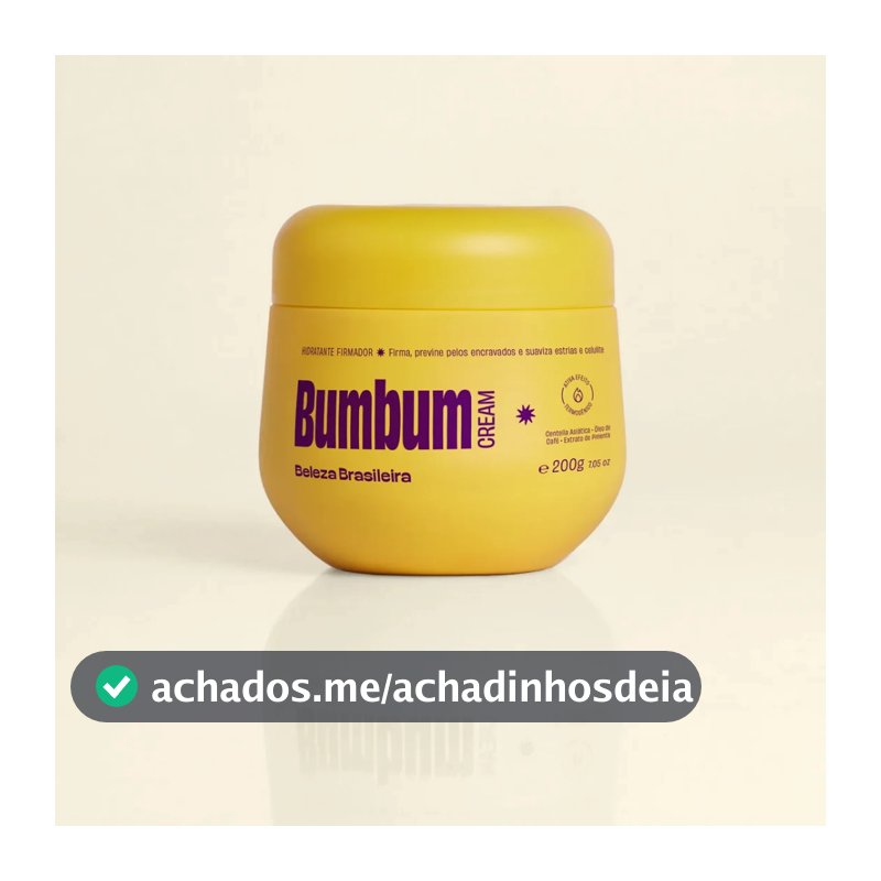 Bumbum Cream 200g Creme Tratamento Redutor de Celulite Estrias Hidratante Corporal Ação Termogênica