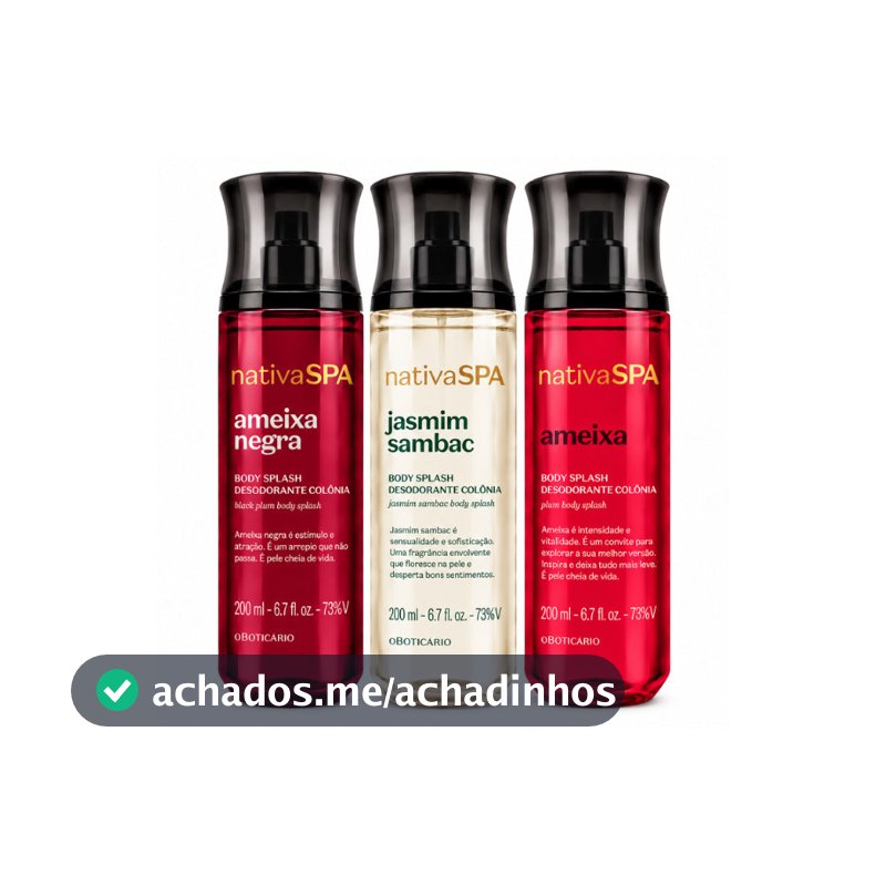 Combo Nativa SPA 600ml – Trio Body Splash para o Dia a Dia