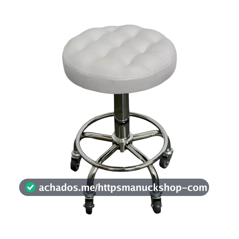 Cadeira Mocho Fit Bola Apoio Dos Pés Altura Banco Regulável Gás Base Cromada Estética Clínica Estek