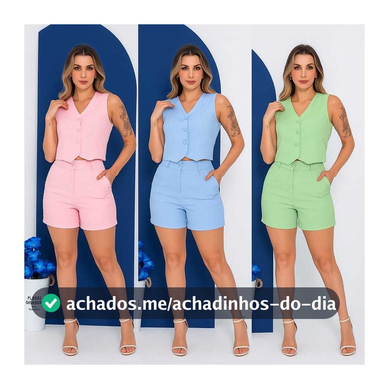 conjunto femenino alfaiataria moda gringa
